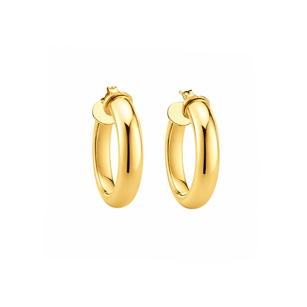Argollas Bold con Baño de Oro 18K.