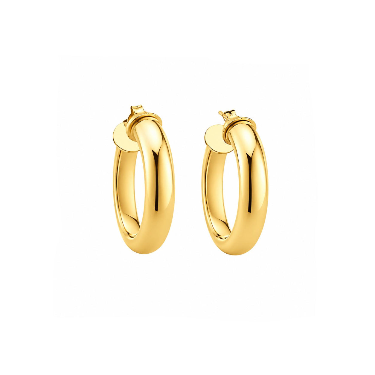 Argollas Bold con Baño de Oro 18K.
