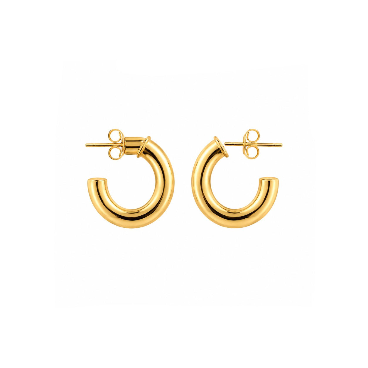 Argollas Bold con Baño de Oro 18K.