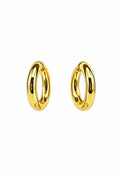 Aros Double Ring dorado baño oro 18K Alenza