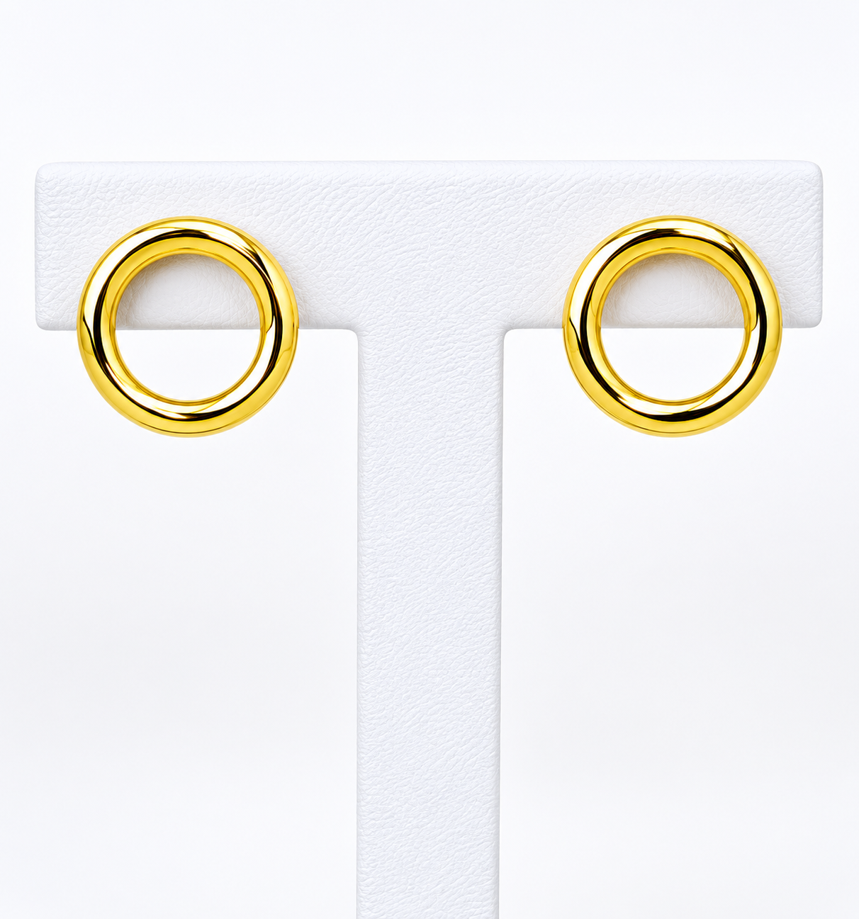 Aros Double Ring con Baño de Oro 18K