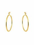 Aros Classic Hoop Glow dorado baño oro 18K Alenza