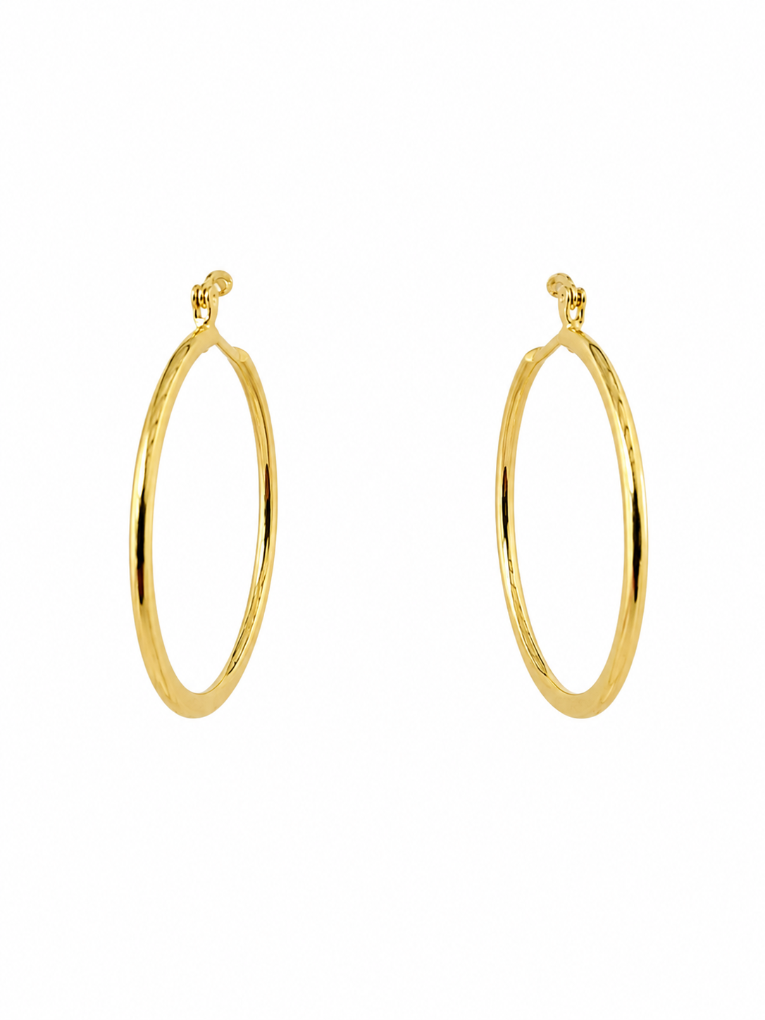 Aros Classic Hoop Glow dorado baño oro 18K Alenza