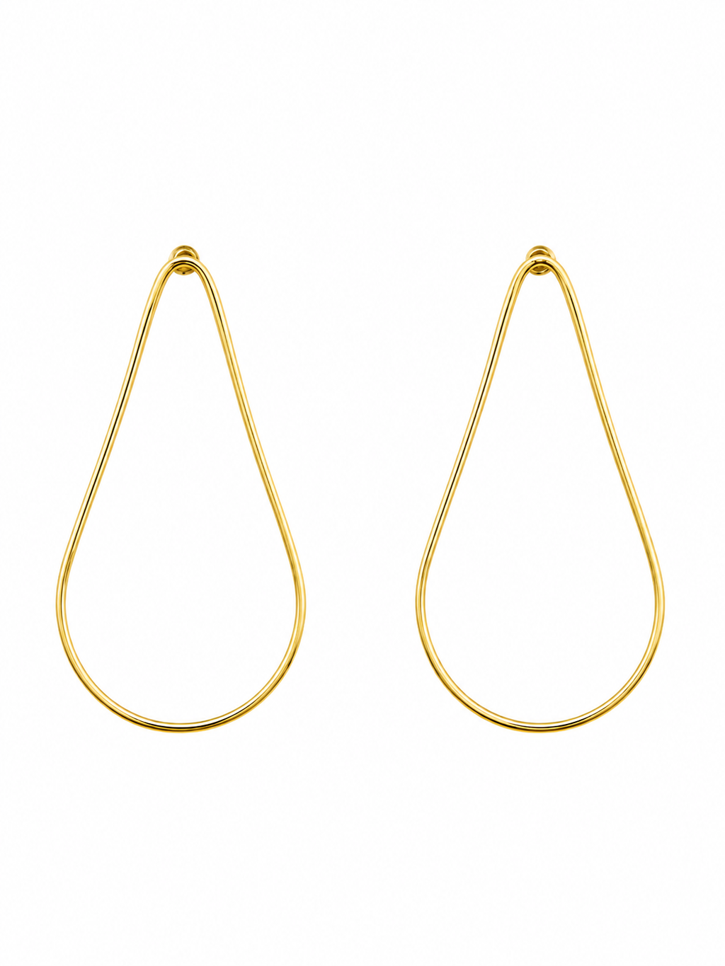 Aros Golden Drop Flow dorado baño oro 18K Alenza