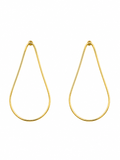 Aros Golden Drop Flow dorado baño oro 18K Alenza