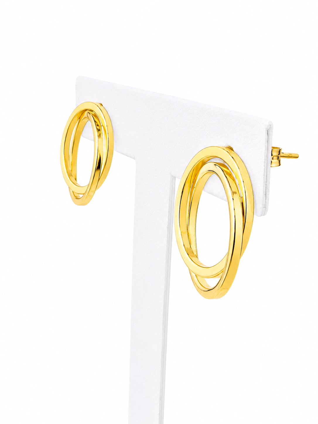 Aros Doble Flow con Baño de Oro 18K