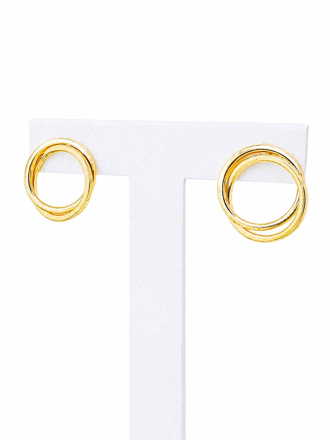 Aros Doble Flow con Baño de Oro 18K