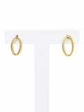 Aros Double Circle Elegance dorado baño oro 18K Alenza