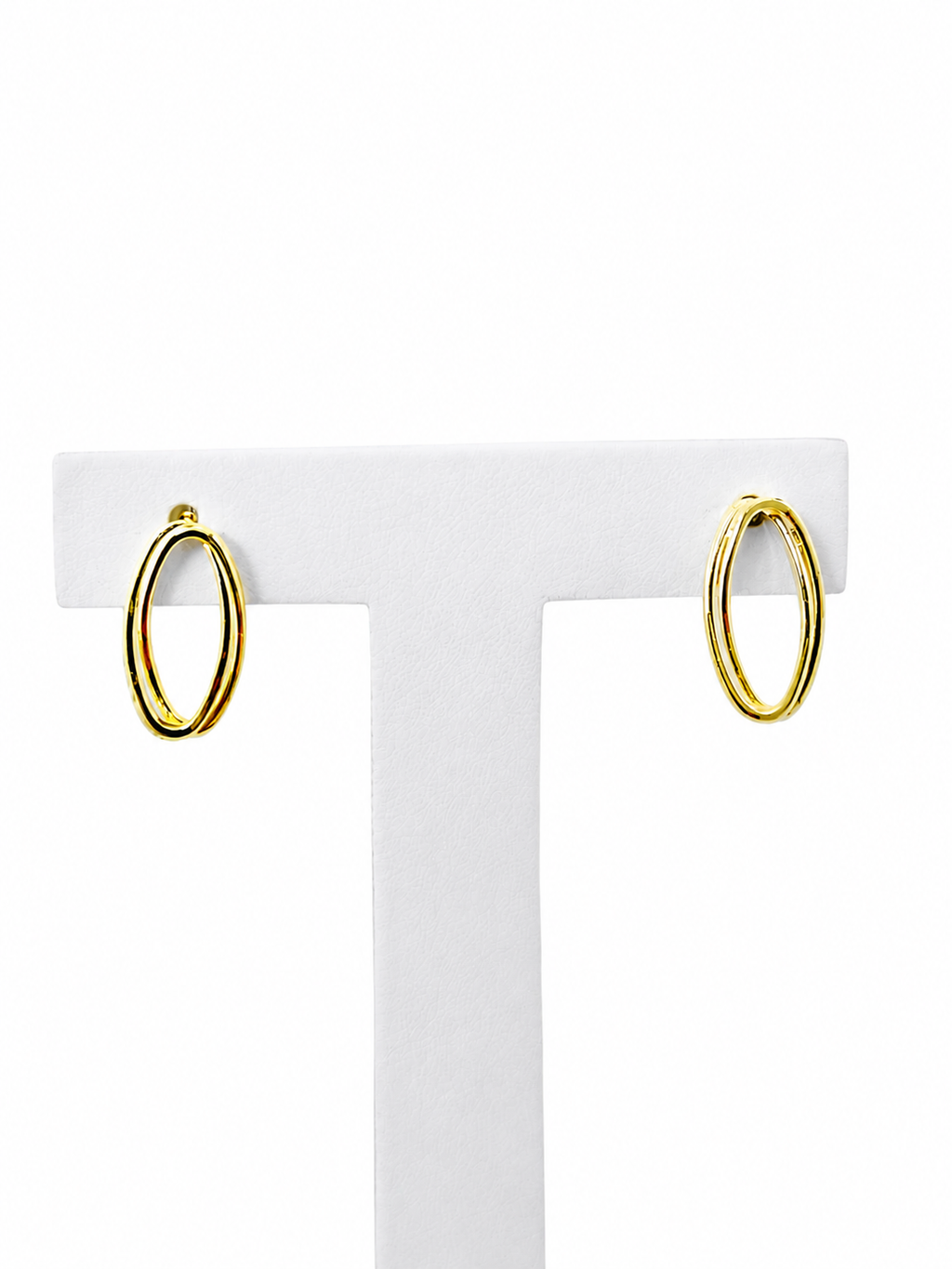 Aros Double Circle Elegance con Baño de Oro 18K