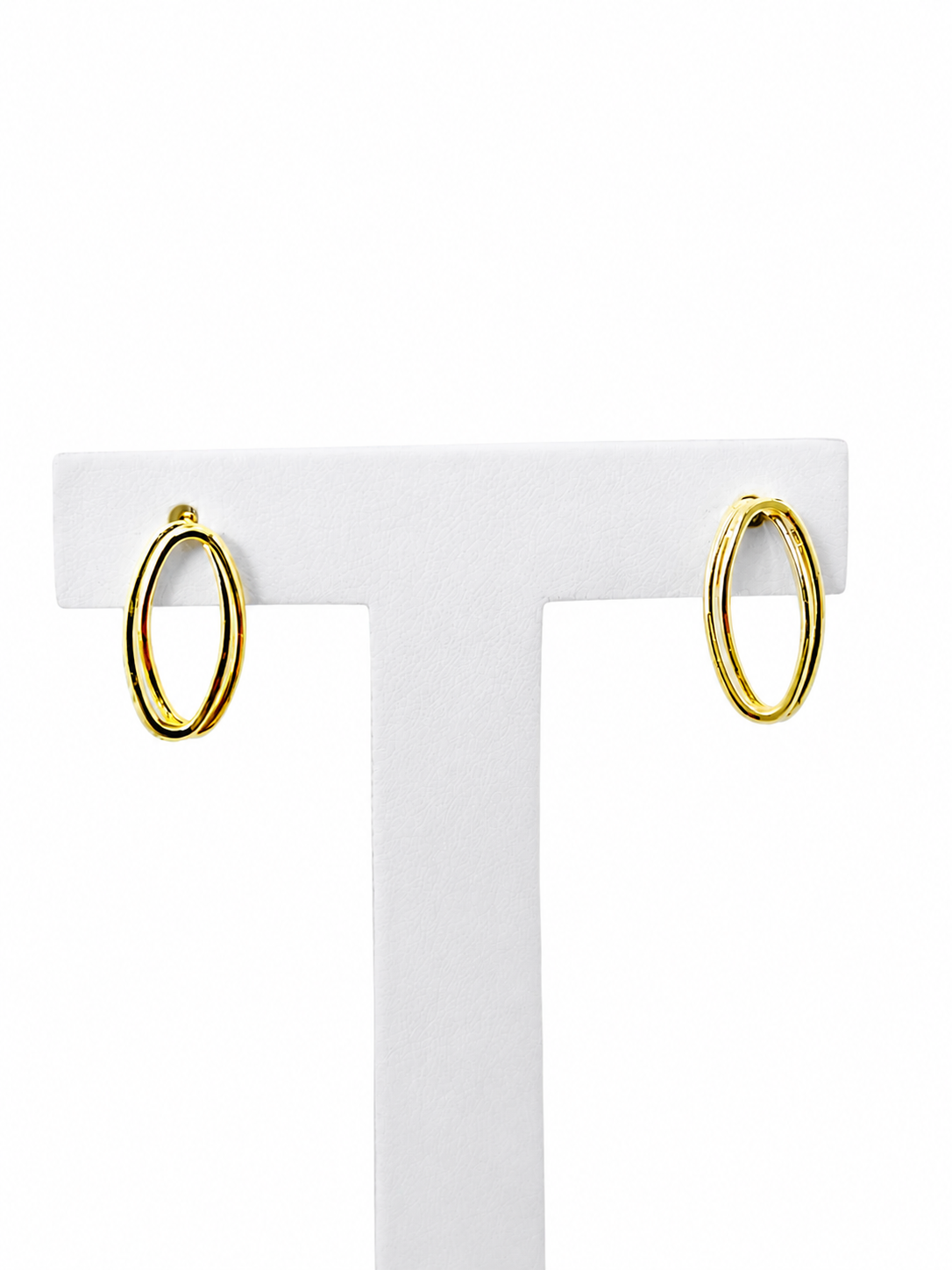Aros Double Circle Elegance con Baño de Oro 18K