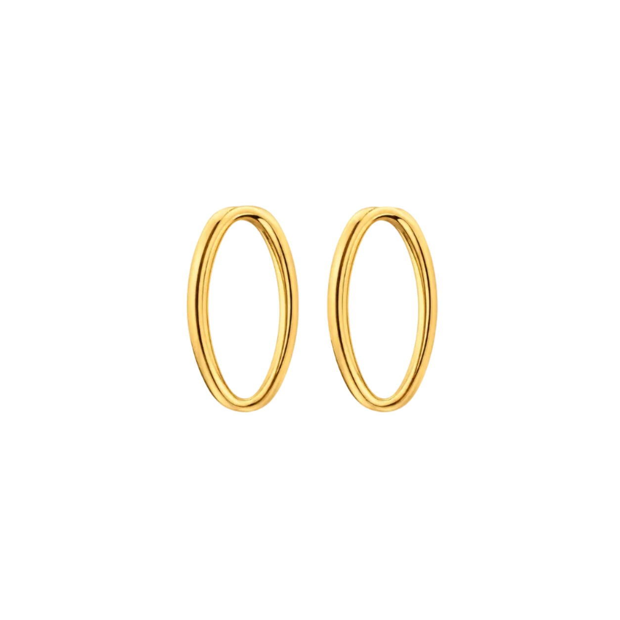 Aros Double Circle Elegance con Baño de Oro 18K.