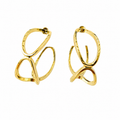 Aros Golden Structure dorado baño oro 18K Alenza