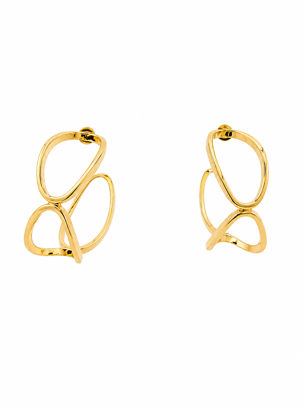 Aros Golden Structure con Baño de Oro 18K