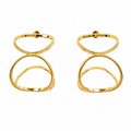 Aros Abstract Loop dorado baño oro 18K Alenza