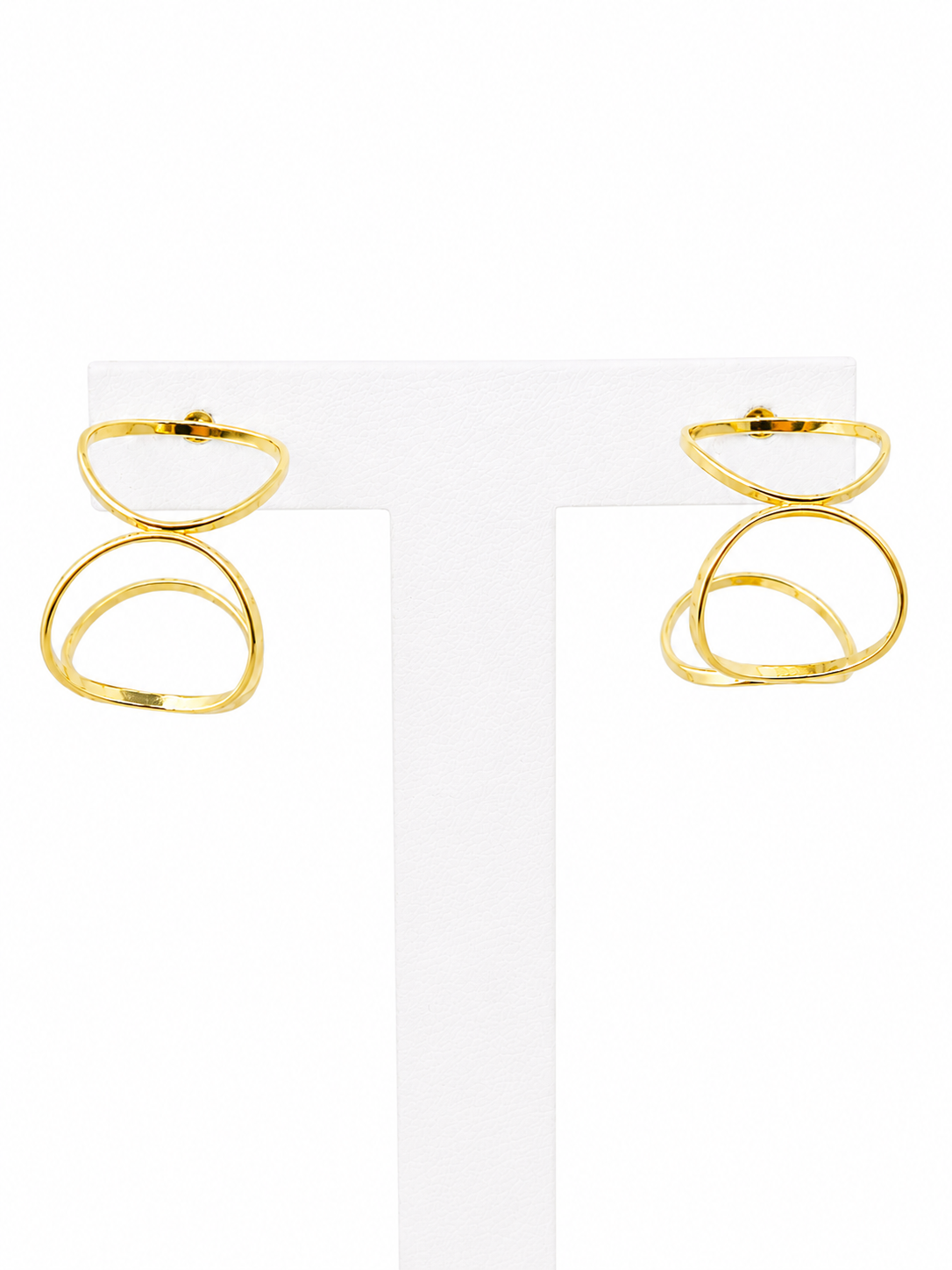 Aros Abstract Loop con Baño de Oro 18K