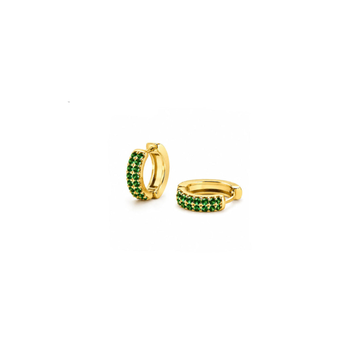 Aros Esmeralda Lumière con Baño de Oro 18K.