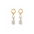 Aros Éclat Pearl con Baño de Oro 18K.