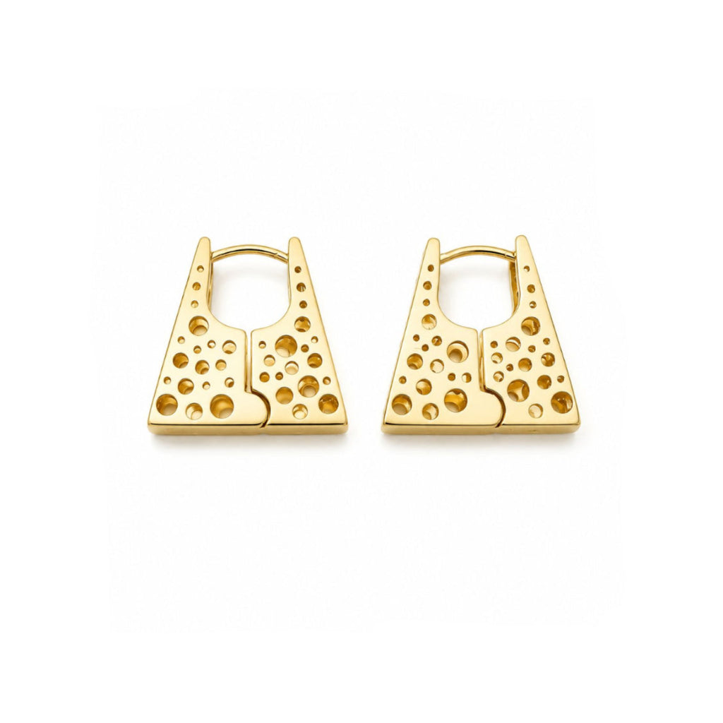 Aros Golden Prism con Baño de Oro 18K.