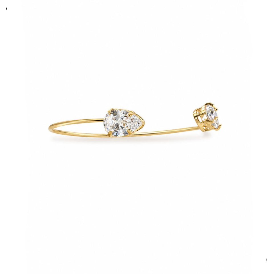 Brazalete Lumière Duo con Baño de Oro 18K.