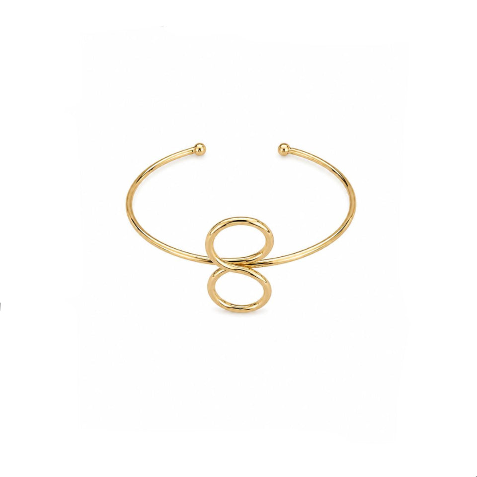 Brazalete Infinity Grace con Baño de Oro 18K.