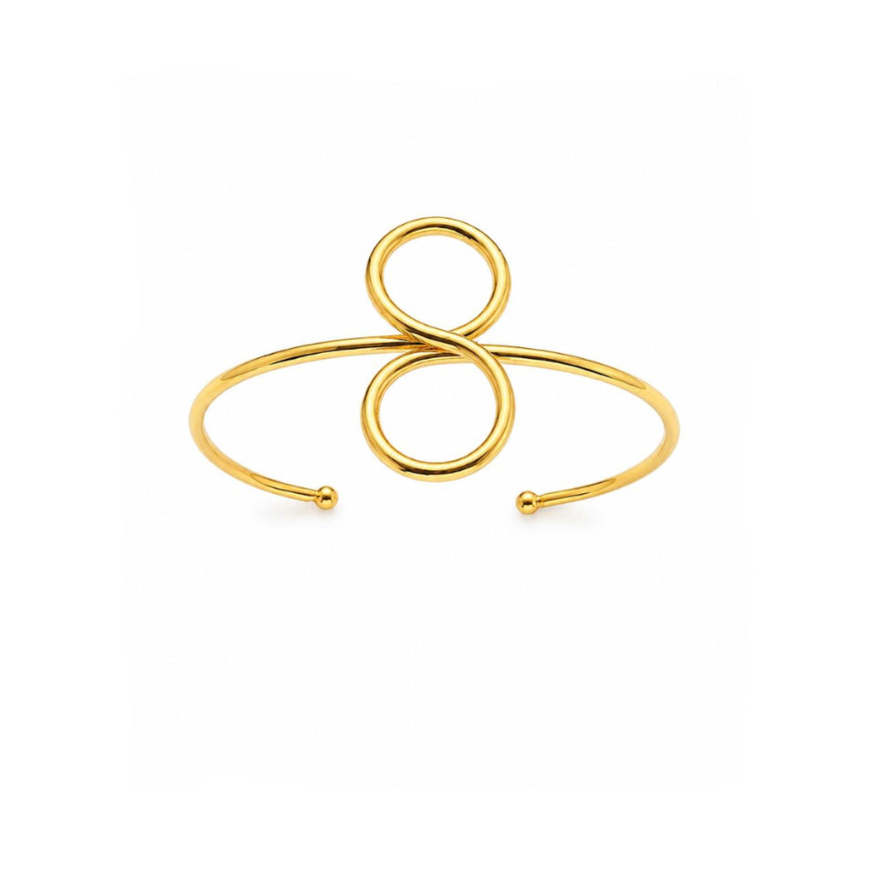 Brazalete Infinity Grace con Baño de Oro 18K.
