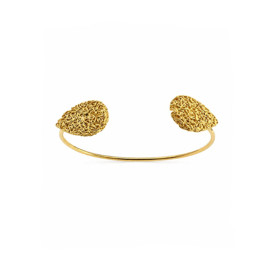Brazalete Golden Leaves con Baño de Oro 18K.