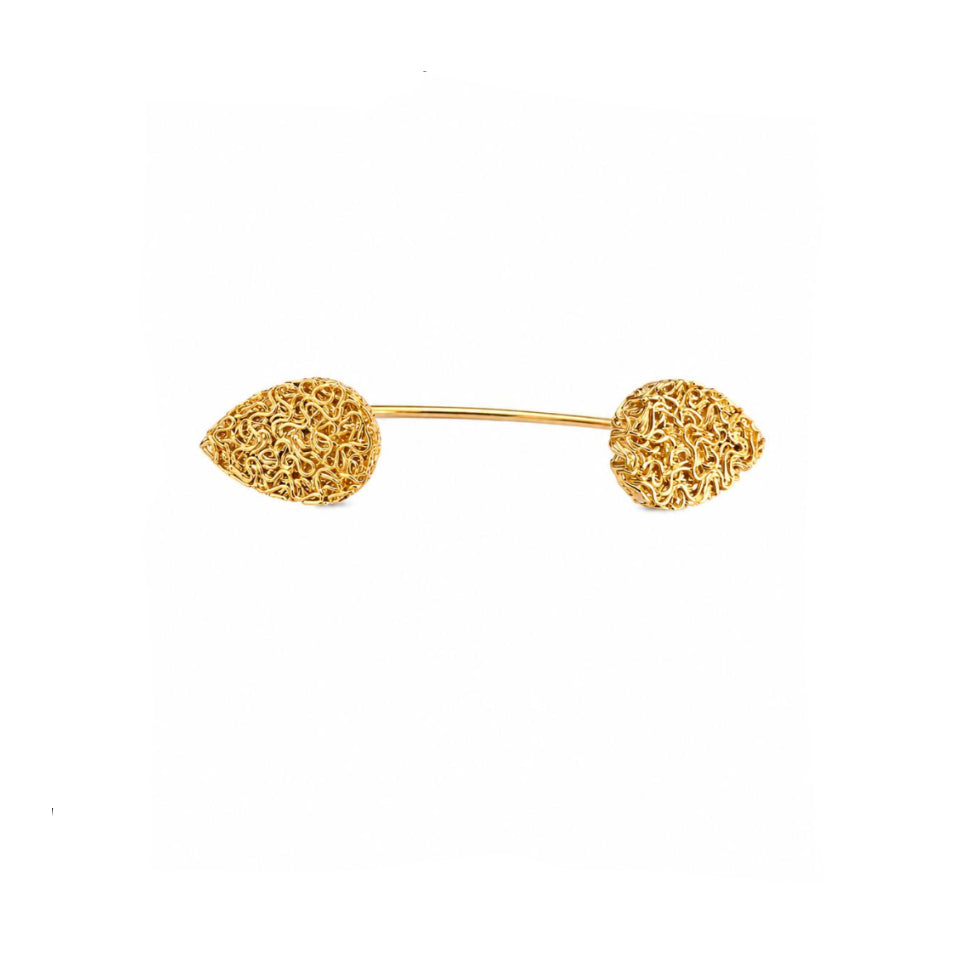 Brazalete Golden Leaves con Baño de Oro 18K.