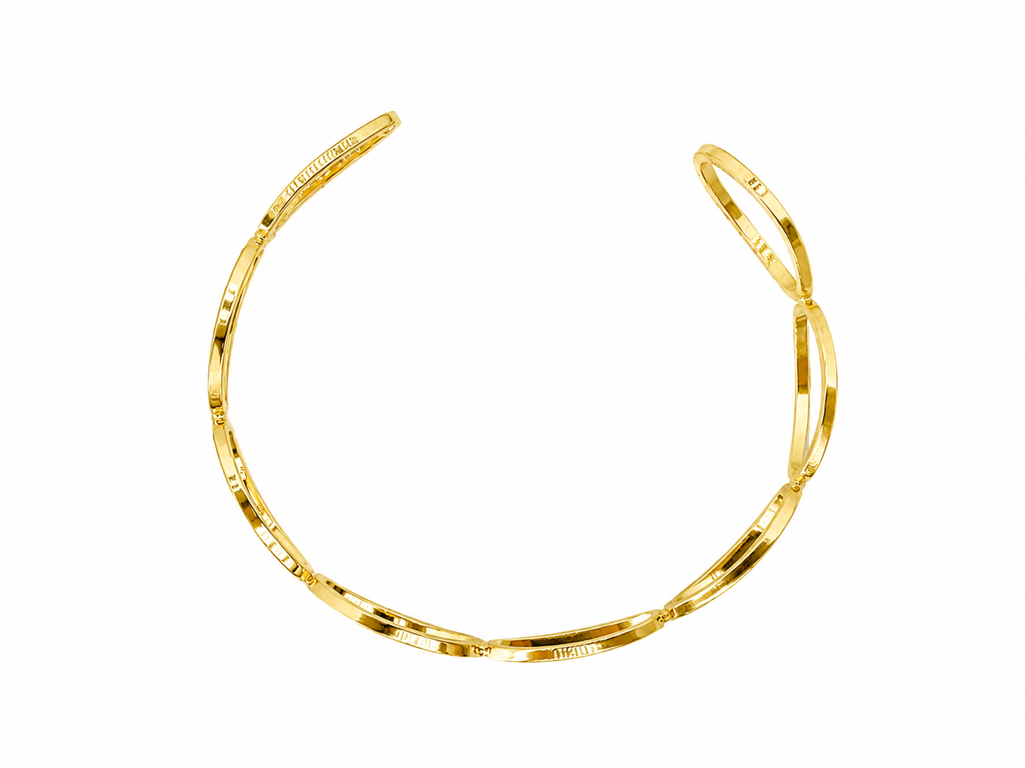 Brazalete Golden Flow con Baño de Oro 18K