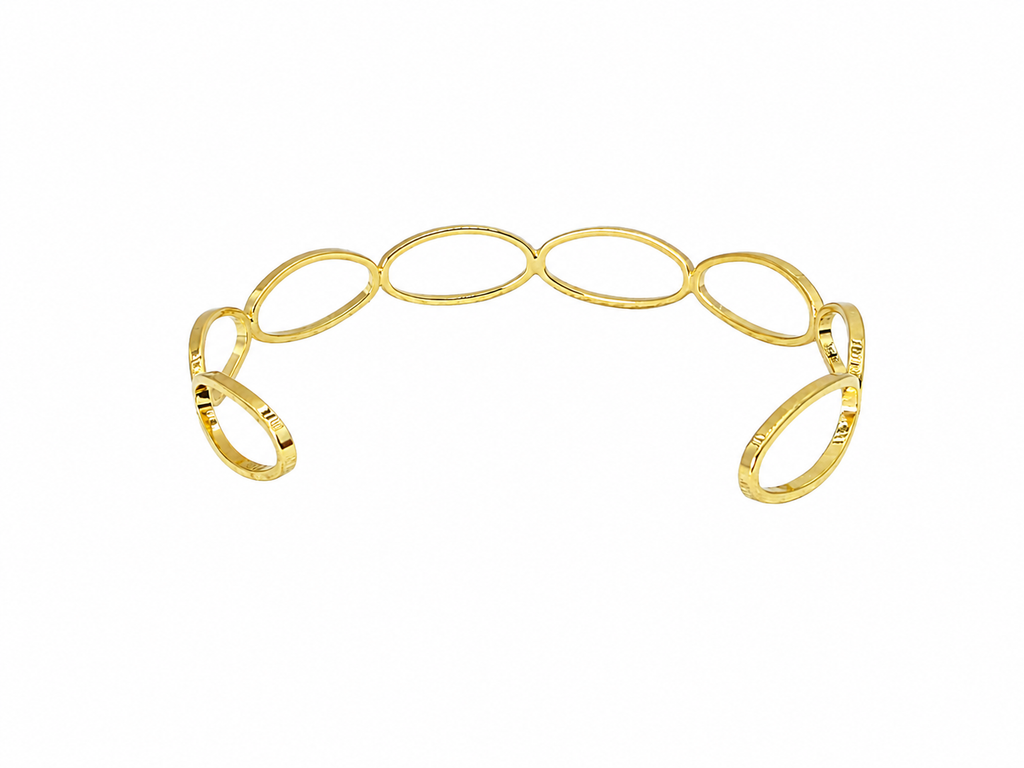 Brazalete Golden Flow con Baño de Oro 18K