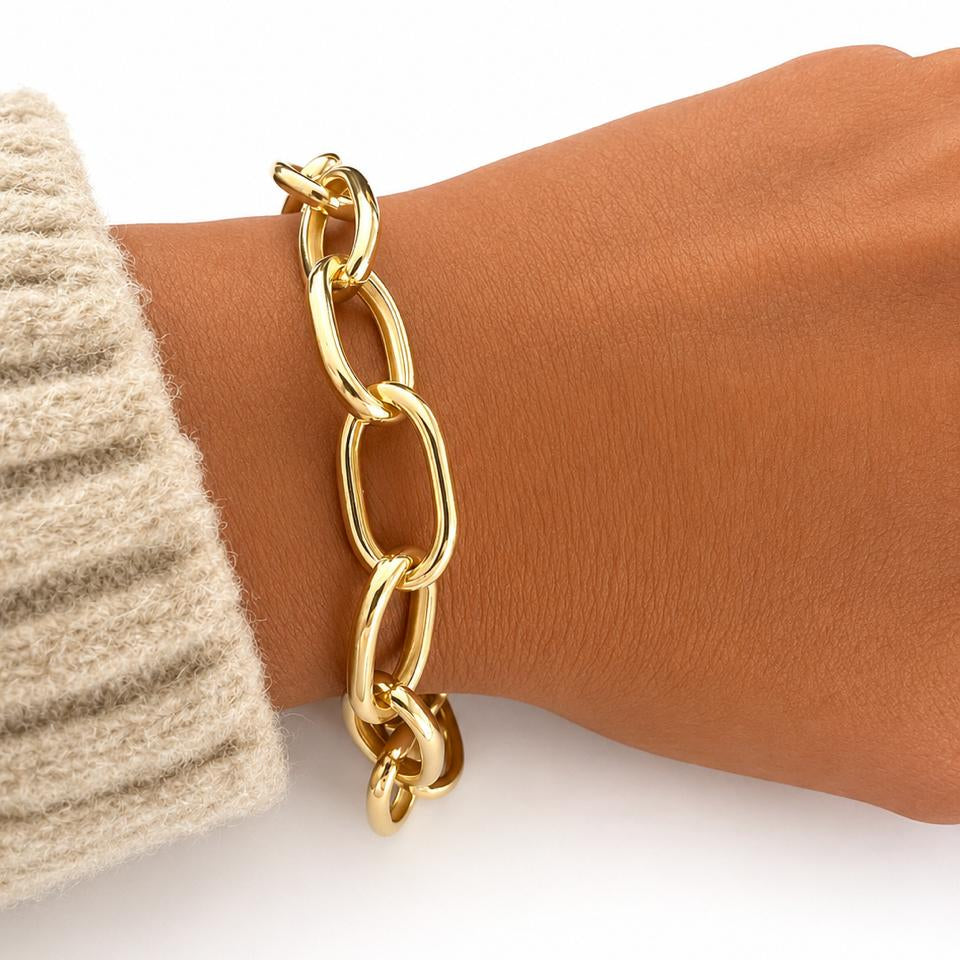 Pulsera Golden Links con Baño de Oro 18K