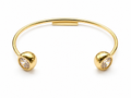 Brazalete dorado premium Alenza con baño de oro 18K