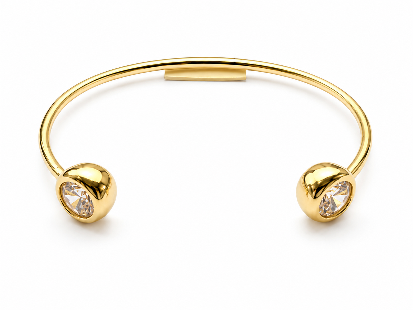 Brazalete dorado premium Alenza con baño de oro 18K