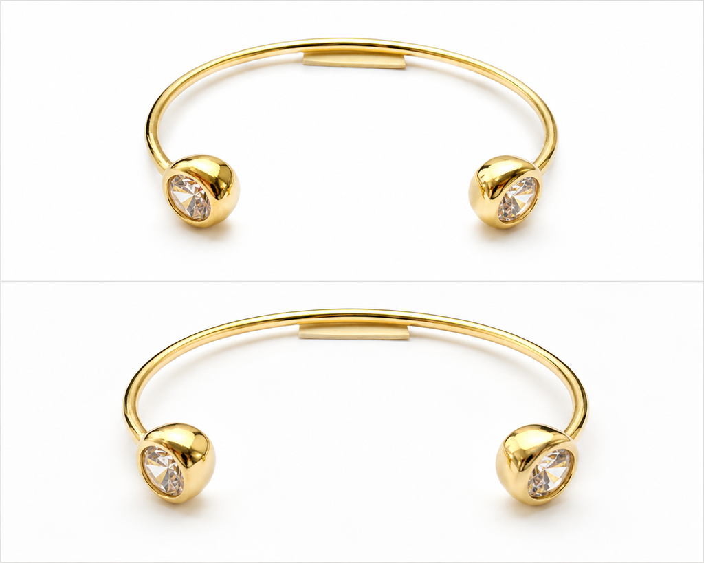 Brazalete Prego Premium con Baño de Oro 18K