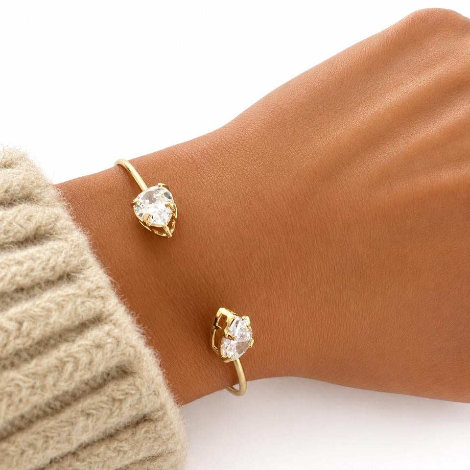 Brazalete Lumière Duo con Baño de Oro 18K.
