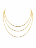Collar Layered Glow dorado baño oro 18K Alenza
