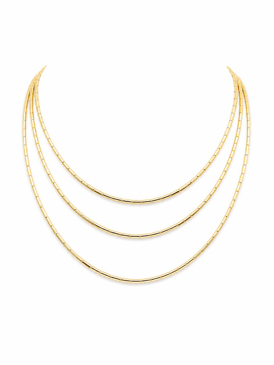 Collar Layered Glow dorado baño oro 18K Alenza