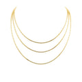 Collar Mostacilla Layered Glow con Baño de Oro 18K.