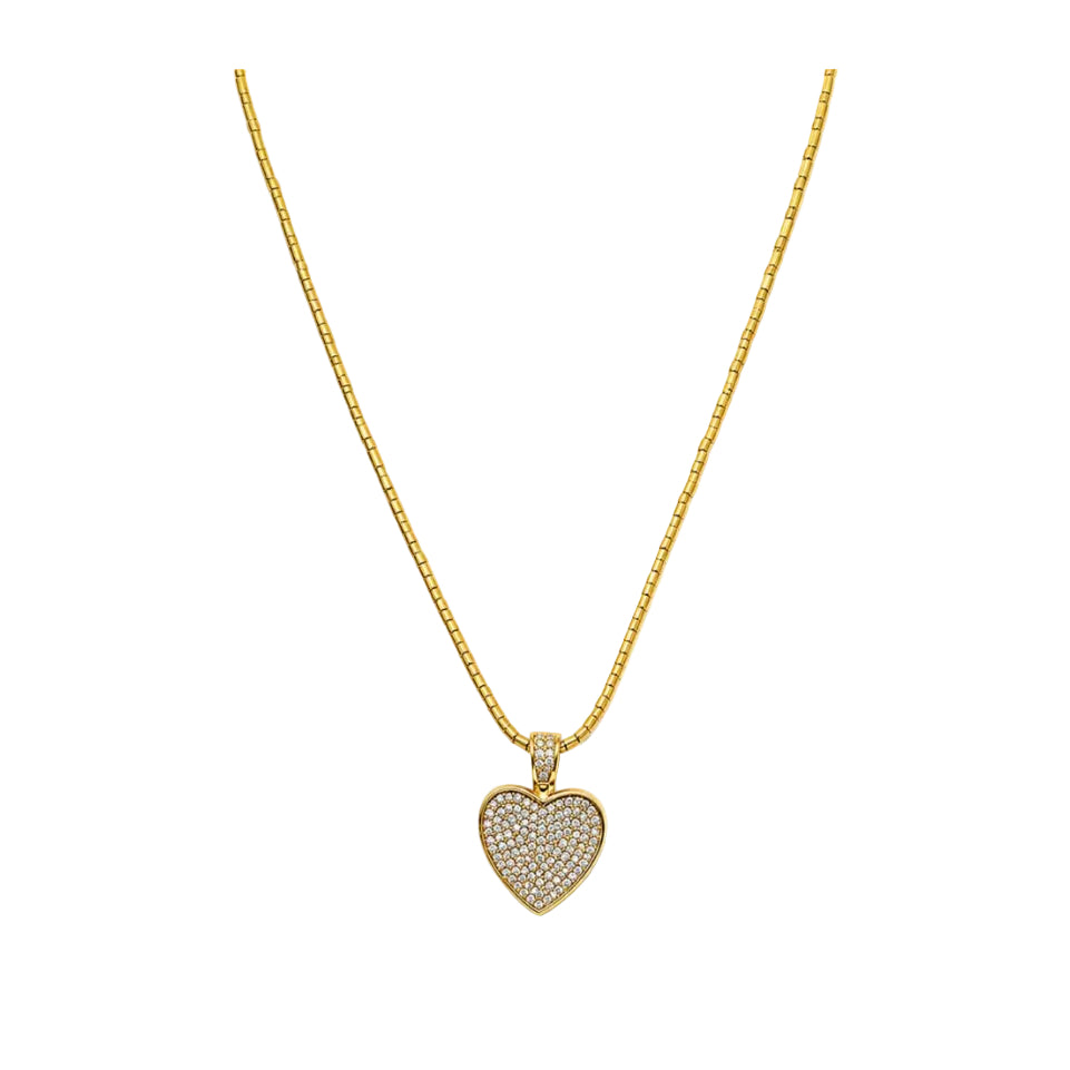Collar Corazón Lumina con Baño de Oro 18K.