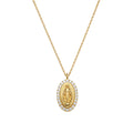 Collar Virgen de los Rayos con Baño de Oro 18K