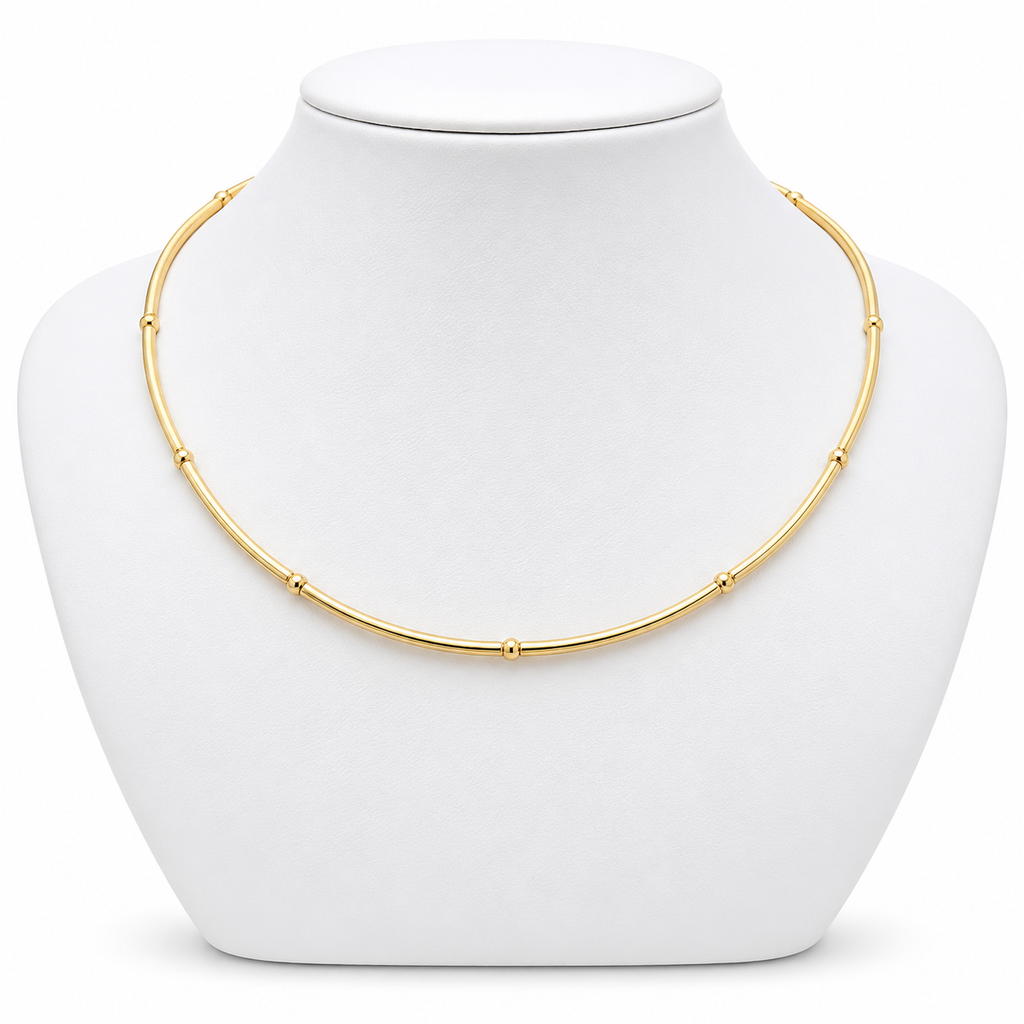 Collar Pure Line dorado baño oro 18K Alenza
