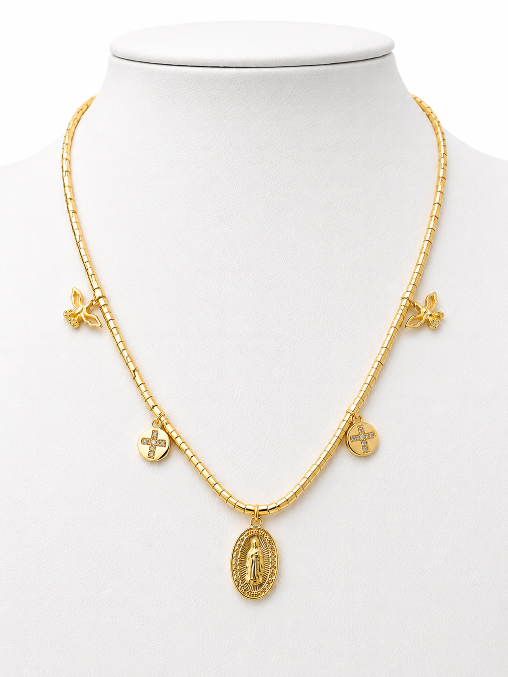 Collar Divine Essence dorado baño oro 18K Alenza