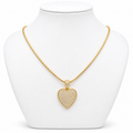 Collar Corazón Lumina dorado baño oro 18K Alenza