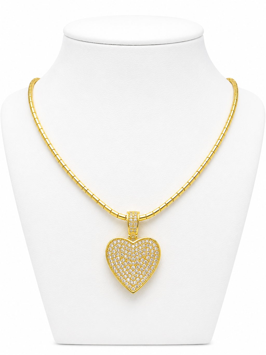 Collar Mostacilla Corazón Lumina con Baño de Oro 18K
