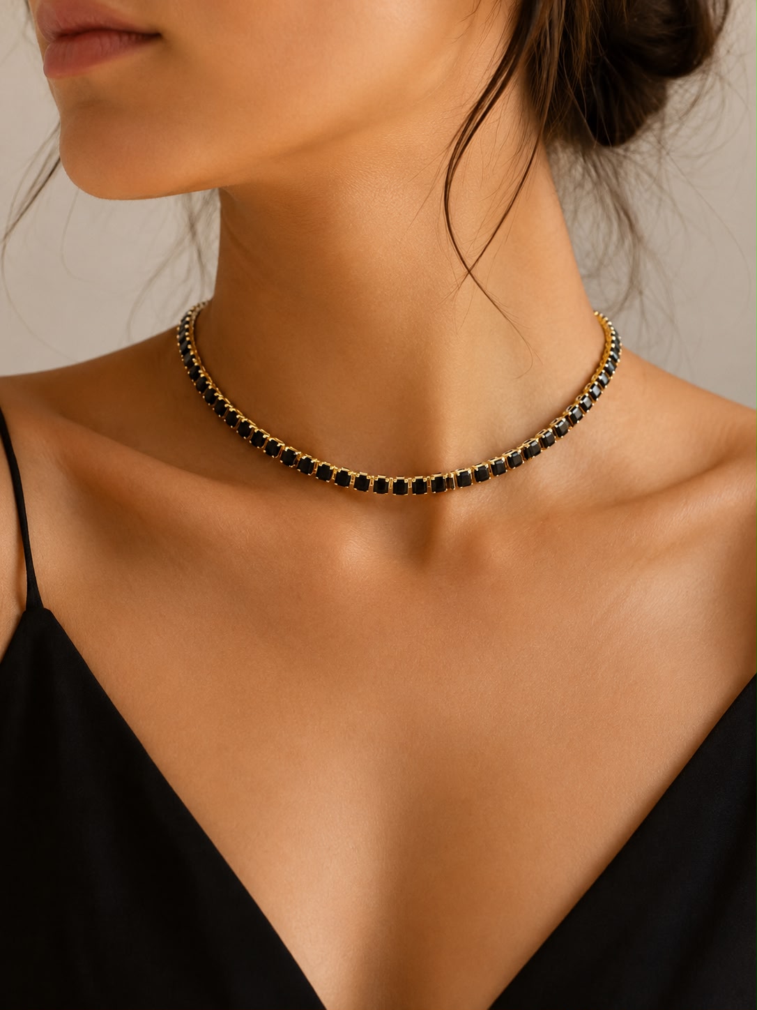 Collar Noir Gold con Baño de Oro 18K