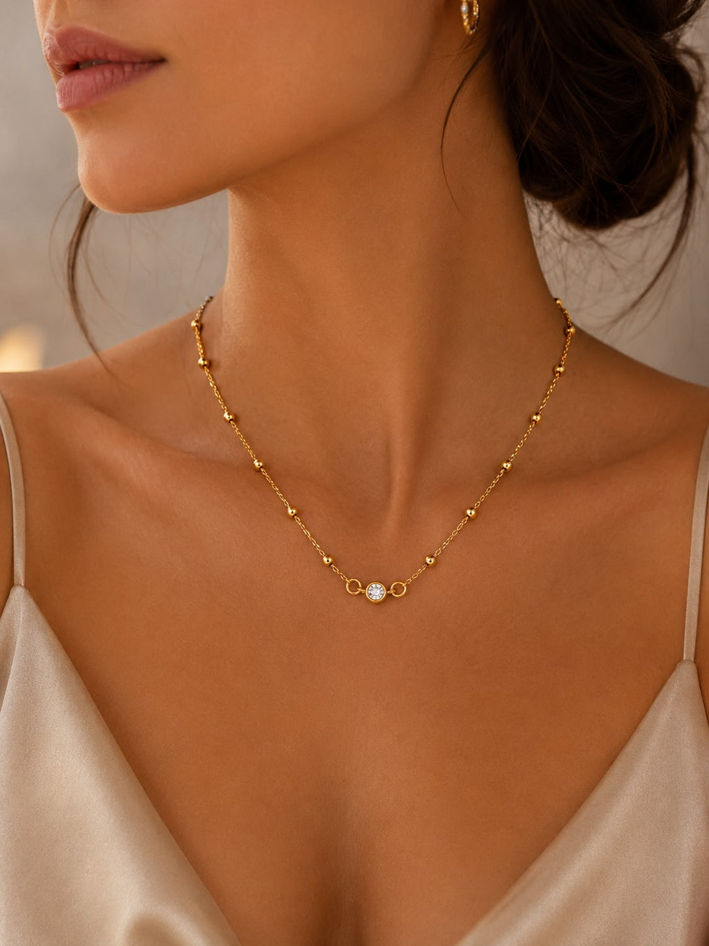Collar Pure Shine con Baño de Oro 18K