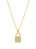 Collar Dorado CL221900545 con Baño de Oro 18K sobre fondo blanco