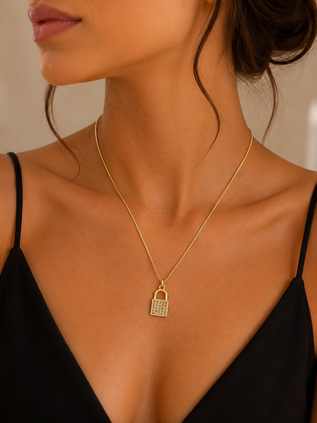 Collar Lumière Drop con Baño de Oro 18K