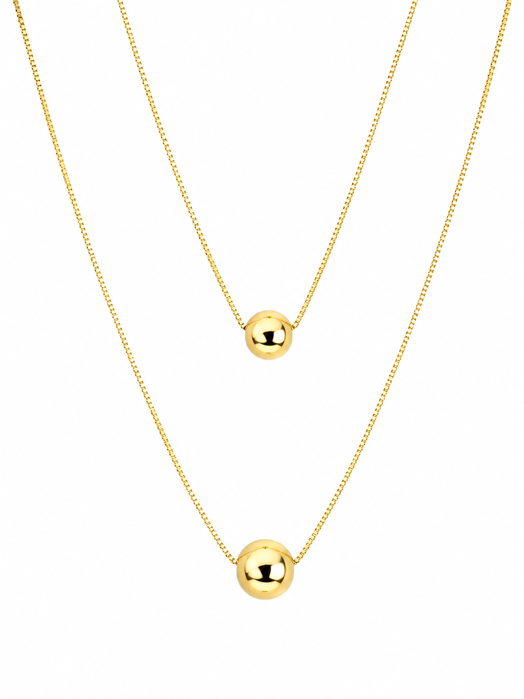 Collar Dorado CL2346 con Baño de Oro 18K sobre fondo blanco