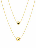 Collar Dorado CL2346 con Baño de Oro 18K sobre fondo blanco
