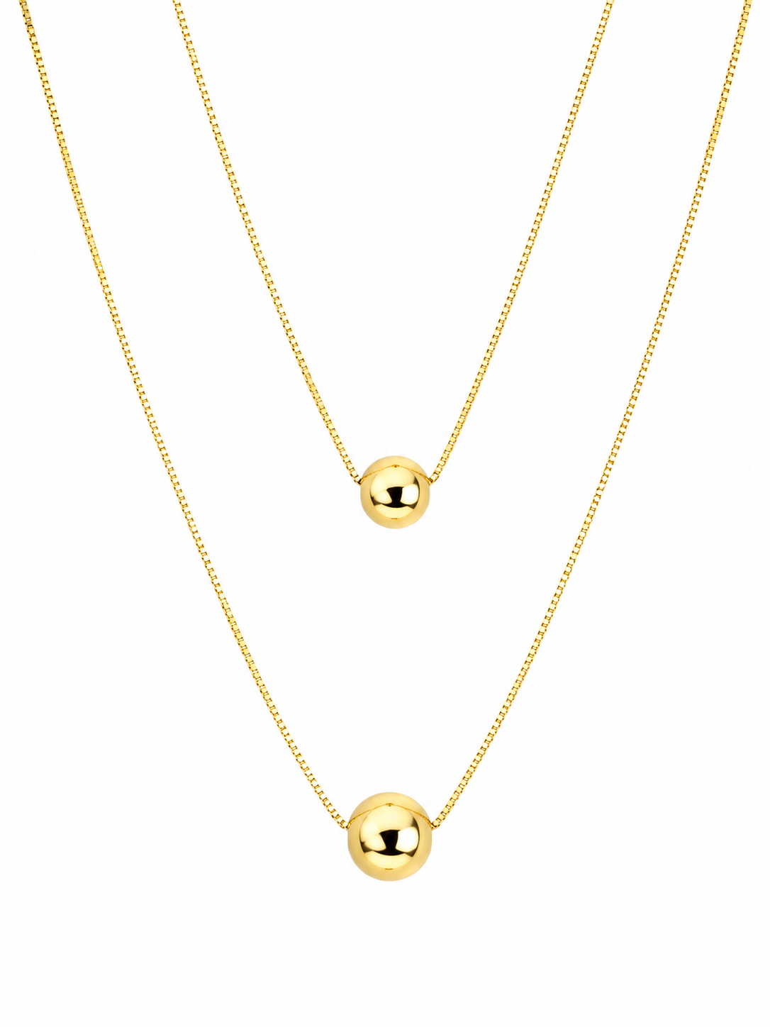Collar Dorado CL2346 con Baño de Oro 18K sobre fondo blanco